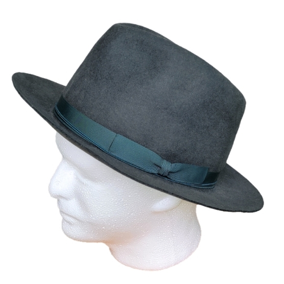 Vintage Green Fedora Custom Worth & Worth Wilson Fedora Hat Size 7 5/8 Retro - Picture 2 of 15